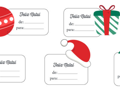 Tags para presentes de Natal