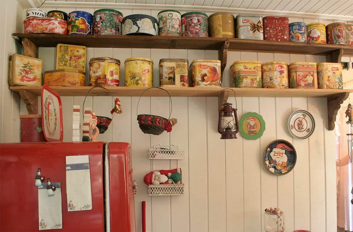 A Jardineira - Casa do Papai Noel - latas de biscoitos