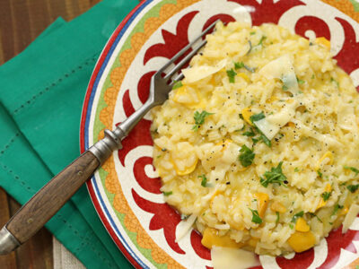 Risoto de pequi e queijo gorgonzola