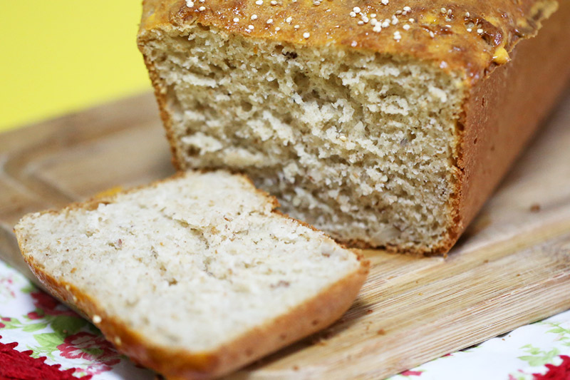 Pão de quinoa e castanha-do-pará