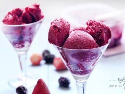 Sorbet de frutas vermelhas diet