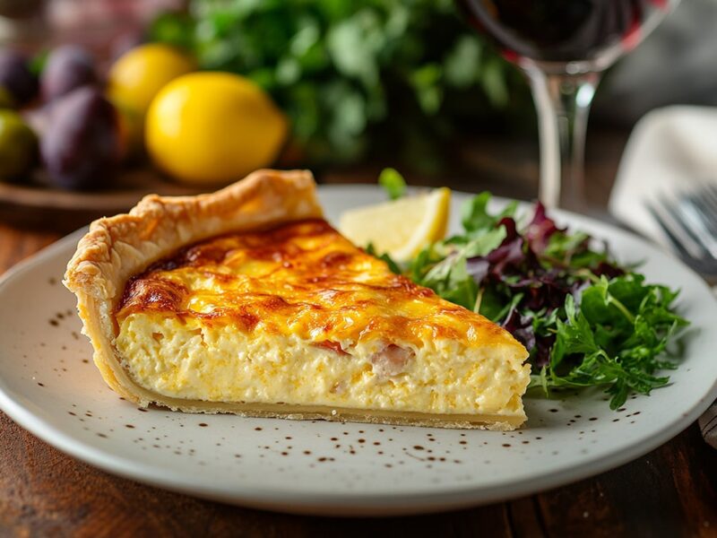 Recheio e cobertura básica para quiche