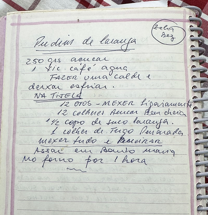 caderno de receita antigo