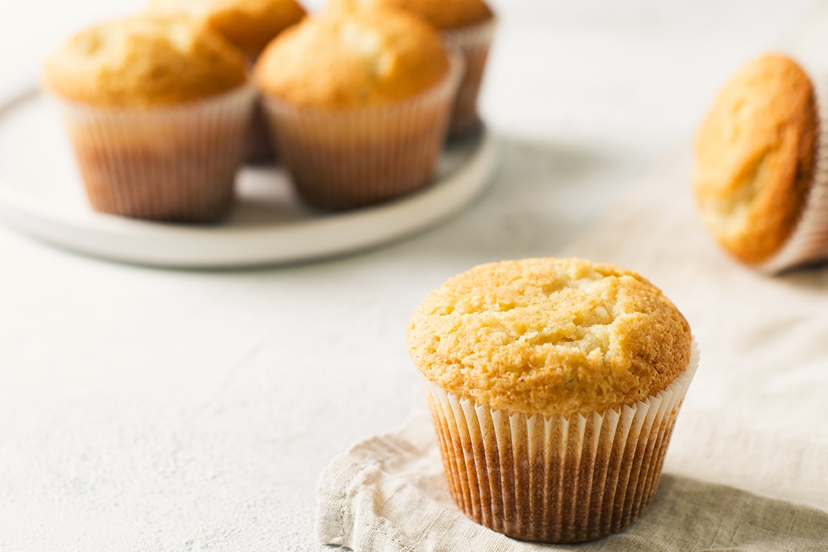 Bolinhos amanteigados para o lanche das crianças