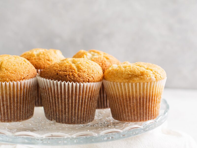 Bolinhos amanteigados para o lanche das crianças