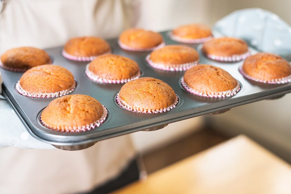 Bolinhos amanteigados para o lanche das crianças