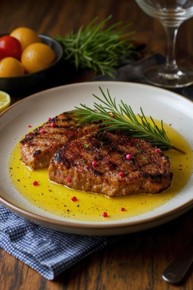 Filé com pimenta rosa