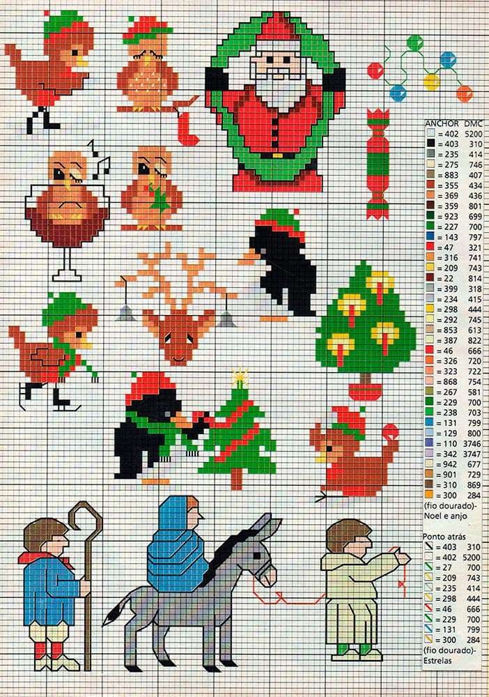 Graficos de natal - ponto cruz