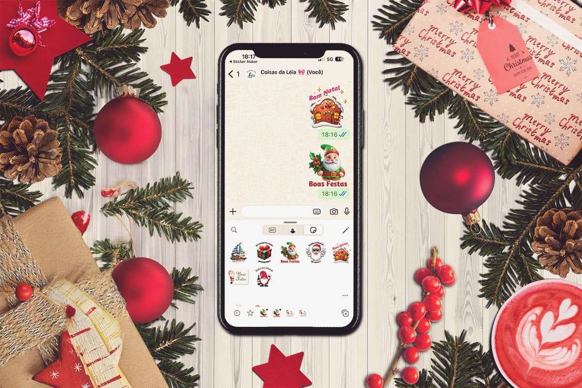 Stickers de Natal figurinhas